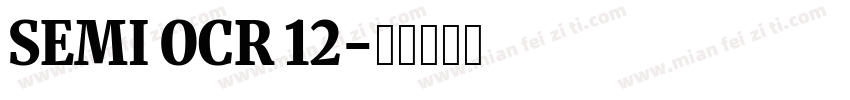 SEMI OCR 12字体转换